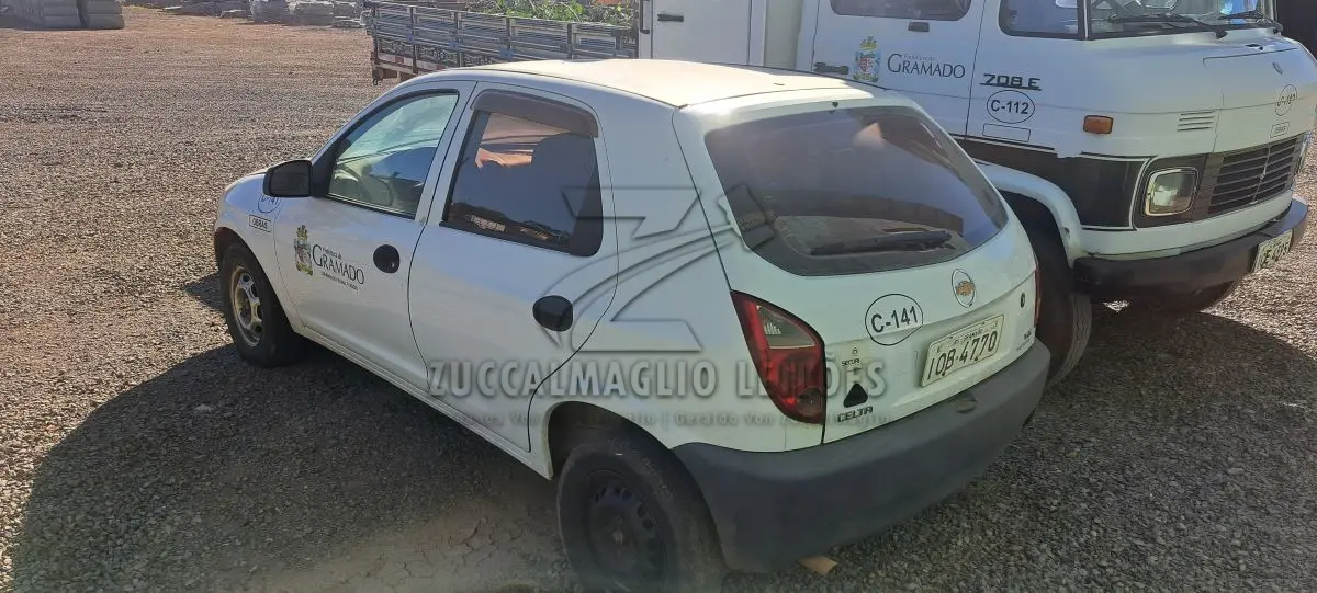 LOTE 004 - 01 GM CELTA LIFE, 2008, 1.0, COR BRANCA, PLACA IOB4770, RENAVAM 932017096, CHASSI 9BGRZ48908G157979