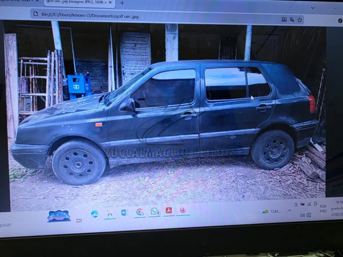 LOTE 000 - golf, GLX cor p´preto, gasolina ano 1995, 4 portas